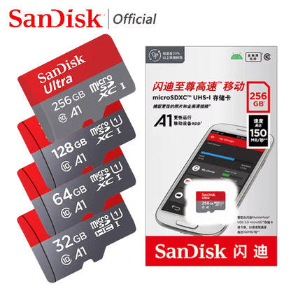 Ultra Micro SD 128GB 32GB U1 A1 Class 10 64GB 256GB Micro SD Card SD/TF Flash Card Memory Card 512G Microsd for Phonepc